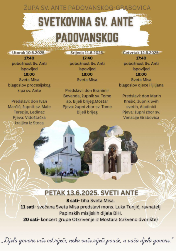Program proslave sv. Ante Padovanskog