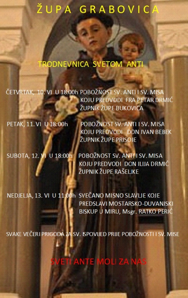 Trodnevnica i proslava sv.Ante 2021.g.